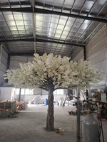Interne und externe dekorative künstliche Hochzeitspflanzen: Weißer Kirschblüten-Kunstbaum für Salon-Dekorationen in Genf