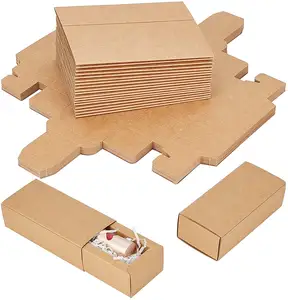Caja de regalo de cartón con logotipo personalizado, cajonera de cartón adecuada para joyería, jabón, dulces, regalo de fiesta de boda, embalaje de papel Kraft