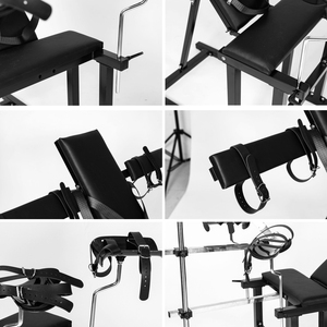 Lit de bondage inclinable BANSEY BDSM avec étriers, chaise de contention gynécologique, Letto bondage, Meubles bondage - Product Image 6