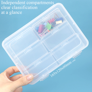 SUNSHING Clear Stackable Plastic Square Rectangle Storage Box Set Customizable Jewelry Bead Storage Organizer Containers - Product Image 5