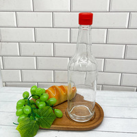 Bouteilles en verre de 500 ml avec bouchon verseur à clapet pour la sauce soja, le vinaigre et le vin de riz, assaisonnements culinaires