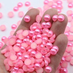 Wholesale Shiny Unique ABS Craft Half Pearl Flatback <strong>Beads</strong> for Jewellery Making - Product Image 4