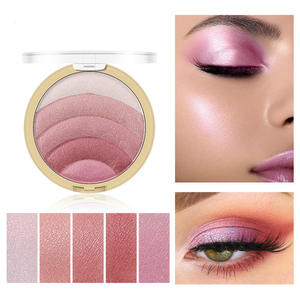 5 màu nướng Eyeshadow Palette đường viền Highlighter tất cả trong một trang điểm nhỏ gọn lâu dài - Product Image 3