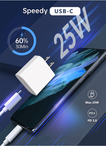 Anthy 25W Adaptateur secteur USB-C Super Fast Charger pour <span class=keywords><strong>Samsung</strong></span> S25 S24Ultra S23ultra Offre Spéciale avec US EU KR Plug pour ordinateur portable - Product Image 4