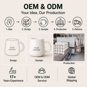 Mug en céramique à fond arrondi avec logo personnalisé, blanc brillant, promotionnel, pour café, OEM ODM, vente en gros, commande en gros, personnalisable - Product Image 3