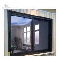 Ventana corredera de aluminio Ventanas corredizas de aluminio de doble acristalamiento Ventana de aluminio de vidrio de bajo costo
