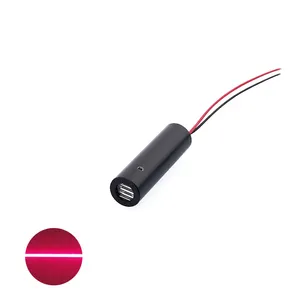 Lower Power 12mm 650nm 5mw Red Laser Line Module Different Line Lengths Industrial APC Drives For Measurement