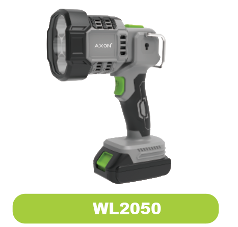 High Lumen 2000LM LED Worklight Battery-Powered Aluminum Rechargeable Waterproof for Outdoor Job Site