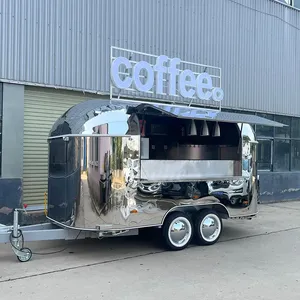 Germany Popular Street Stainless Steel Coffee Dessert Cart Street Hot <b>Dog</b> Snack Food Truck Mobile Food Trailer Fully Equipped - Product Image 1