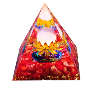 6CM Poli Naturel 7 Chakra Orgone Coloré Cristal Pyramide Son Guérison Ensemble <span class=keywords><strong>Cube</strong></span> Ancien Produit Fabriqué - Product Image 4