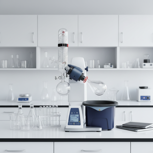 Évaporateur Rotatif Numérique LED BIOSTELLAR RE100-S – Équipement de Chauffage Essentiel pour Laboratoire Chimique – Température Max. 180°C, 1,2 kW – Prix Économique - Product Image 2