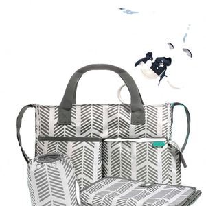 Organisateur de poussette fonctionnel certifié BSCI avec sangle réglable, sac à couches élégant, sac de transport pour tire-lait, huit compartiments - Product Image 4