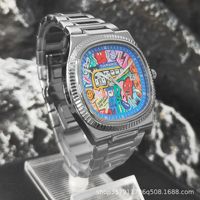 Montre à quartz pour homme CARSIKIE CS025A, acier inoxydable, chronographe analogique, résistante à l'eau, design unique, cadran coloré, tendance