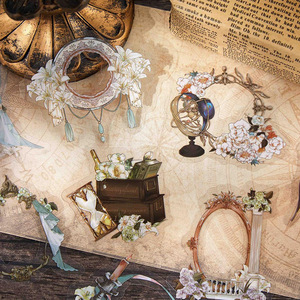 20 adesivi per confezione, serie floreale da giardino, cornice vintage, adesivi decorativi fai da te per diari fatti a mano - Product Image 2