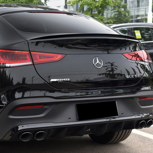 Mercedes-Benz GLE Coupe Rear Wing Spoiler Piano Black ABS Carbon Fiber Texture Trunk Lip - Product Image 4