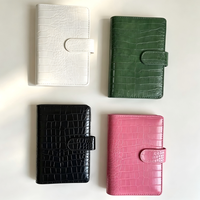 Carnet de notes en cuir PU texture crocodile A6 avec boucle à pression, agenda personnalisé avec logo, cadeau