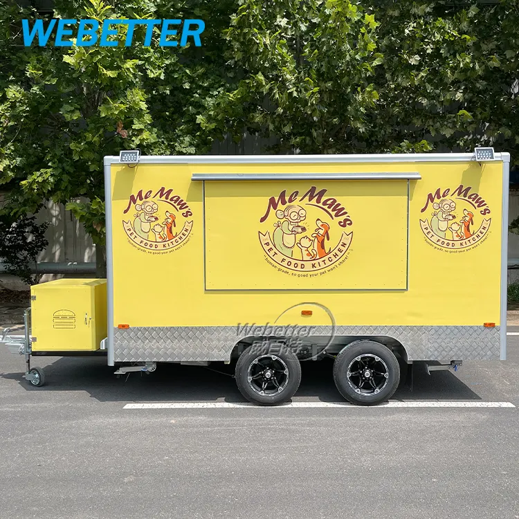 WEBETTER Taco truk makanan sepenuhnya dilengkapi dengan Pizza Oven Trailer es krim penjual cepat troli kios ponsel Trailer makanan per
