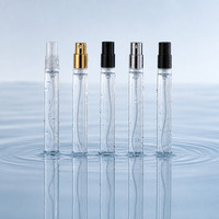 Flacon vaporisateur d'échantillon de parfum en verre de 10 ml, vide, rechargeable, atomiseur à fine brume, testeur de voyage, vente en gros, logo personnalisé