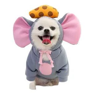 Free Shipping Cartoon Puppy Vest Clothing Warm Dog Clothes French Bulldog Mouse Winter Dog Coat For Small Dogs Pet Cat Clothes