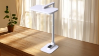 Lámpara de Mesa LED con Control Táctil Regulable en Intensidad, para Estudio, Altura Ajustable, Sensor de Movimiento, para Oficina/Estudio