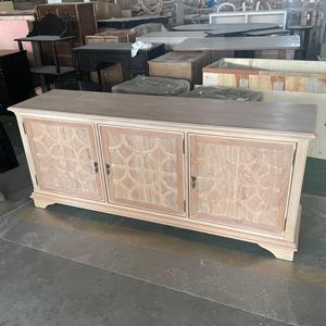 French <strong>Rustic</strong> Carved <strong>Wooden</strong> Storage Cabinet Living Room <strong>Console</strong> <strong>Table</strong> - Product Image 2