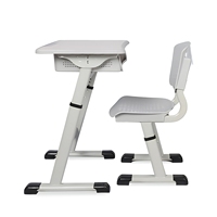 Mesa de Aula Tipo Z Individual, Cómoda, Muebles Escolares, Conjunto de Silla y Escritorio para Estudiantes, Hogar, Oficina, Sala de Estar
