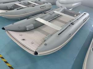 Reachsea Catamarans gonflables gris clair avec pont en EVA pour 6 personnes, 4m, <span class=keywords><strong>pas</strong></span> <span class=keywords><strong>cher</strong></span>, avec transom pour la sécurité - Product Image 2