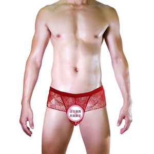 Men's Lace <b>Thong</b> Underwear One Size Thin Polyester Sexy Open Crotch Design For Valentine'S Day - Product Image 2