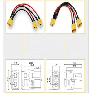 Connecteur de batterie XT60 pour avion modèle et drone, interface T-Plug, vente en gros usine - Product Image 3