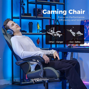 Silla de Juego Ergonómica Personalizada Económica Más Vendida en 2026, Silla para PC con Reposabrazos Articulados de Cuero PU para Estudiantes Gamers - Product Image 3