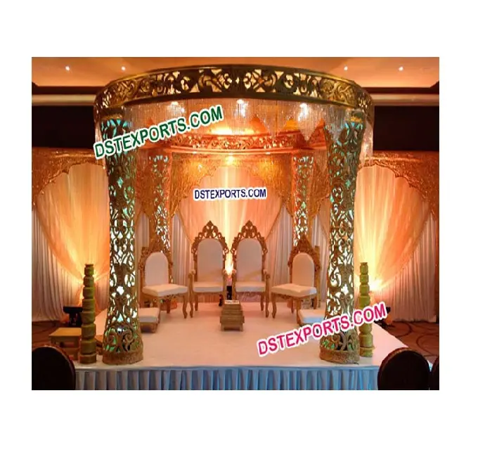 ファイバーデザイナー刻まれた柱結婚式の曼荼羅結婚式のデリツィオ刻まれた繊維の曼荼羅