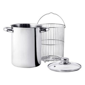 Asparagiera Inox (16cm) con cesta Cromo brillante V640672A16 - Product Image 1