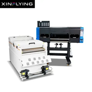 Sıcak satış dijital 60cm DTF yazıcı ısı transferi T-shirt baskı mürekkep püskürtmeli baskı makinesi 4720/I3200-A1 baskı kafaları beyaz mürekkep