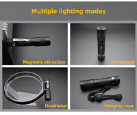Lampe torche LED à chargement USB, vente en gros, idéale pour l'éclairage extérieur et les situations d'urgence