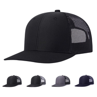 Topi Trucker 6 Panel Berbahan Katun 100% Motif Garis Terlaris dengan Logo Bordir, Bernapas, Cocok untuk Pantai dan Aktivitas Luar Ruangan