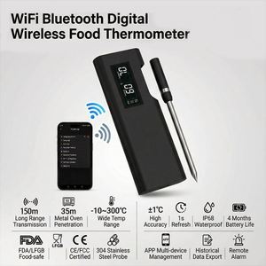 Termómetro Digital Inalámbrico de Largo Alcance para Carne, con Bluetooth, WiFi, Resistente al Agua IP68, Termómetro para Barbacoa con Aplicación - Product Image 5