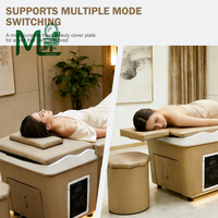 Lit de lavage de cheveux pour salon de beauté, lit de massage thaïlandais, unité de spa capillaire avec vapeur et circulation d'eau pour traitement de la tête