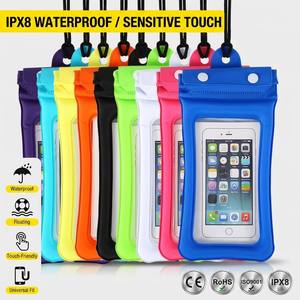 Tamaño Universal Color sólido PVC Airbag flotante natación teléfono móvil impermeable almacenamiento bolsillo bolsa paquete bolsas a prueba de agua caso - Product Image 1