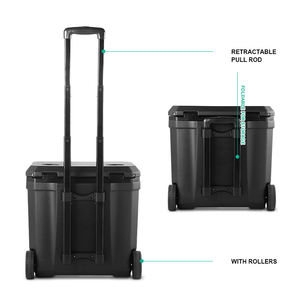 Nevera Portátil de Alto Rendimiento de 24QT <span class=keywords><strong>para</strong></span> Cadena de Frío, Caja de Plástico con Cierre <span class=keywords><strong>para</strong></span> Picnic, con Asa y Ruedas - Product Image 2