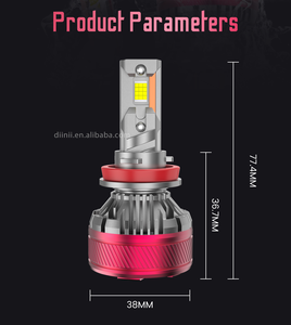 Diinii 20000LM GLD H1 H8 H11 9005 9006 5202 H7 H4 Led Đèn Pha 12V CANBUS xe dẫn ánh sáng bóng đèn kích thước như bóng đèn halogen - Product Image 6