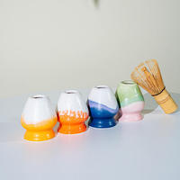 Ensemble Matcha Japonais Exclusif avec Glaze Effet Four, Fouet à Matcha, Support, Bol, Cuillère – Kit Complet d'Outils pour Cérémonie du Thé