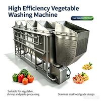 Hoge Efficiëntie Groentewasmachine PLC-gestuurde Salade Sla Kool Aardappelwasmachine