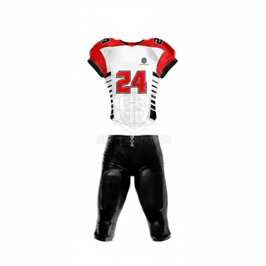 <b>Light</b> Weight Custom Breathable Plus Size American <b>Football</b> Uniform Sets with Plain Color Design - Product Image 1