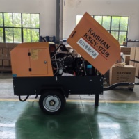 Compresseur diesel mobile robuste de vis de Kaishan avec des roues pour l'exploitation minière et de l'énergie, opérations de dynamitage