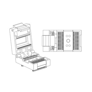 Nhà Máy Trực Tiếp 0.8 Mm Pitch <span class=keywords><strong>IC</strong></span> Chip Ổ Cắm Kiểm Tra Với <span class=keywords><strong>50</strong></span> Pins, Bền SOP Gói Kết Nối Ổ Cắm Cho Linh Kiện Điện Tử - Product Image 3