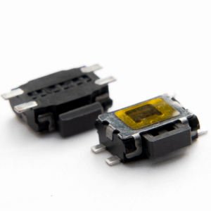 מתג מגע אלקטרומגנטי קטן, 4 פינים, ראש מרובע, פלסטיק, 1NO, מתג טקט, מכשירים דיגיטליים ניידים - Product Image 2