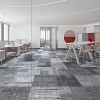 Dalles de moquette commerciales antidérapantes pour hôtels et bureaux, très résistantes, avec support Ultra Eco Pro, idéales pour les zones à fort trafic – Vente chaude