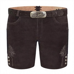 Pantalones Cortos de Lederhosen Bávaros Personalizados de Cintura Media, Unisex, Ecológicos, Diseño Tradicional Alemán, Cierre con Botones - Product Image 1
