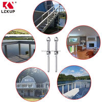 Kit de quincaillerie pour garde-corps câblé, tendeur manuel à sertir, raccord, borne filetée en acier inoxydable T316, résistant à la rouille, pour boîtier d'escalier