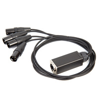 Adaptateur multipaire SNA101 Yinyu 4 canaux 1m RJ45 vers XLR femelle avec boîtier en aluminium pour équipement de sonorisation et de studio